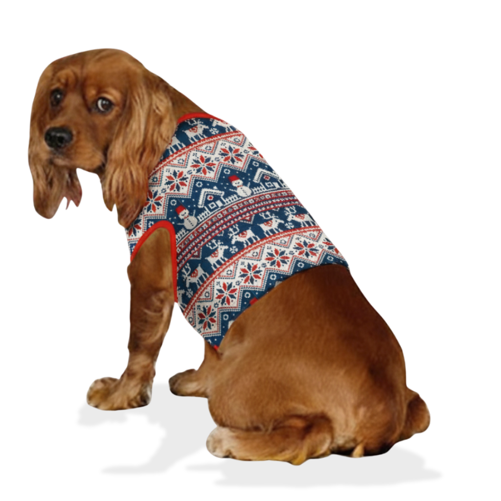 Snow Design Matching Family Christmas Pajamas With Long Sleeve Tops And LoungewearSnowflake Print Matching Family Christmas Pajama Set With Long Sleeve Tops And Loungewear - Image 6